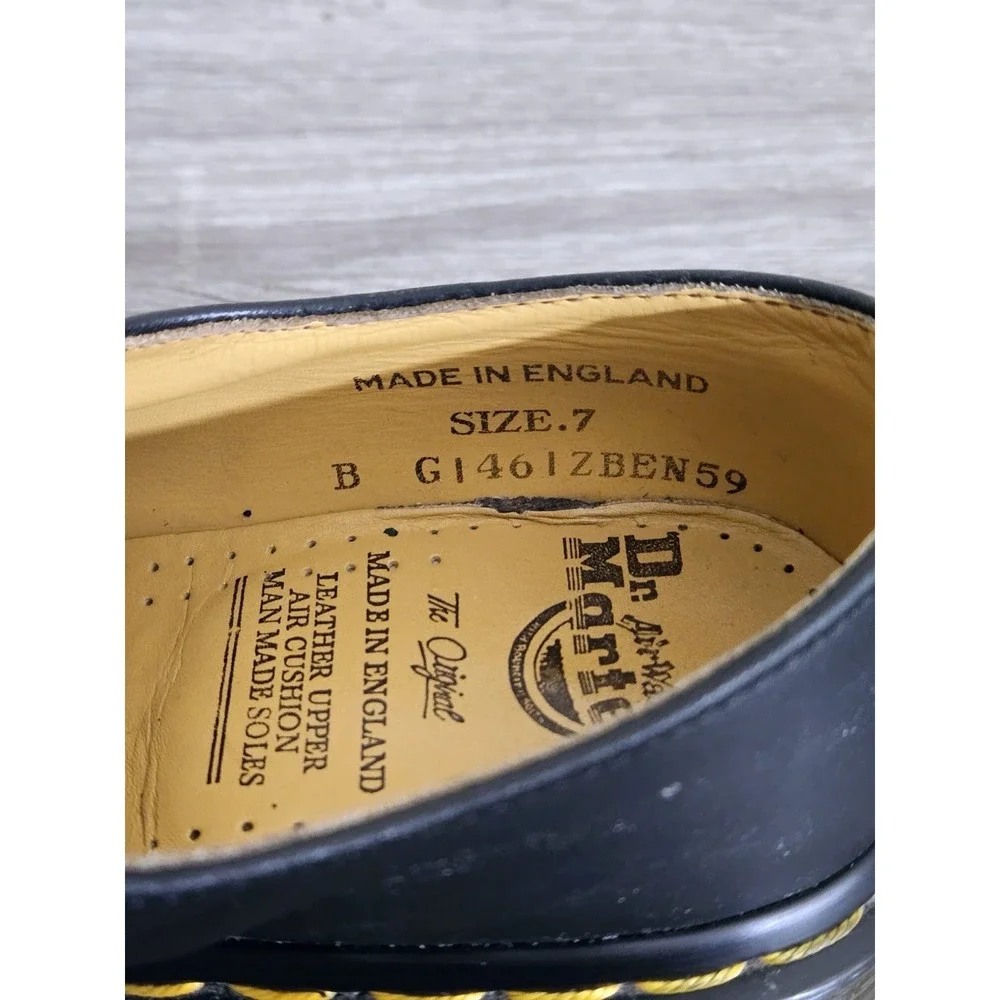 Black Doc Martens Unisex Adult‎ Vegan Oxford Shoes Boots Size 7
